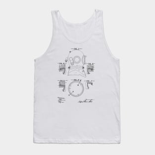 Means for Attaching Helmet and Diving Suit Vintage Patent Hand Drawing Tank Top